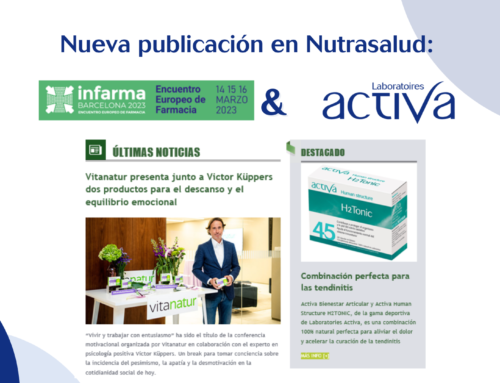 Bienestar Articular y Human Structure H2TONIC en la primera página de la revista NUTRASALUD